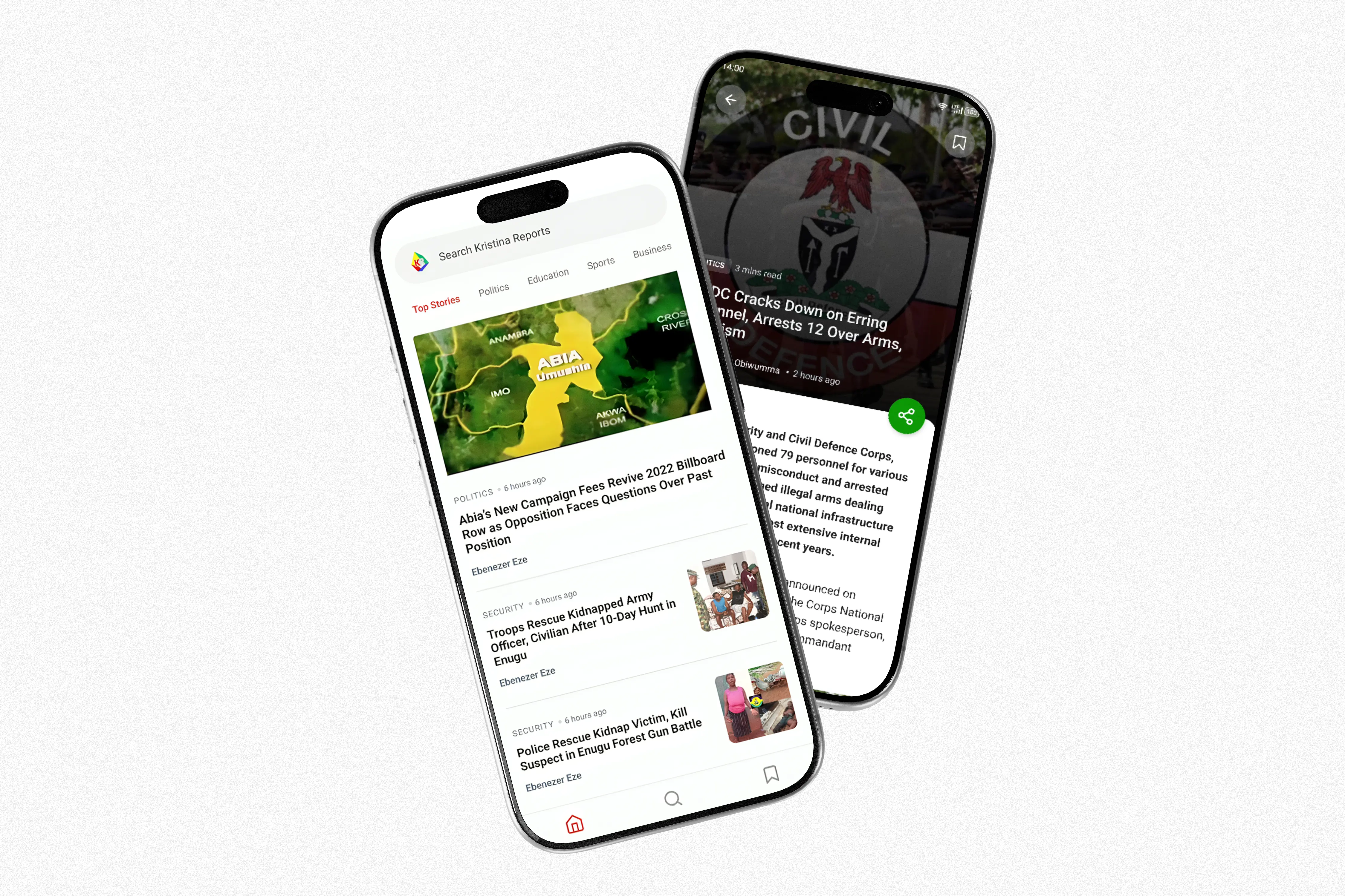 Kristina Reports mobile app preview